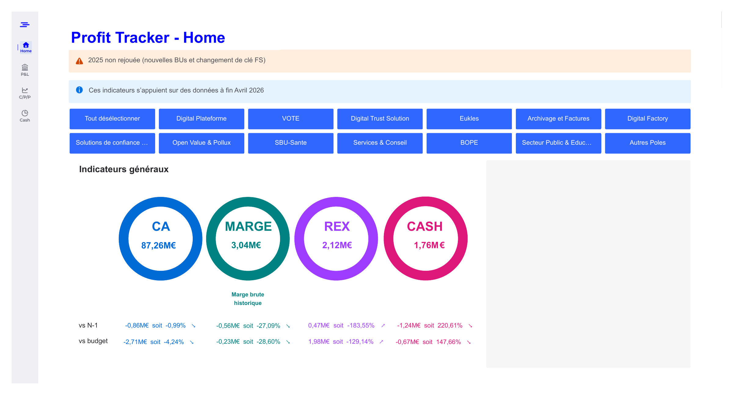 Profit Tracker - home